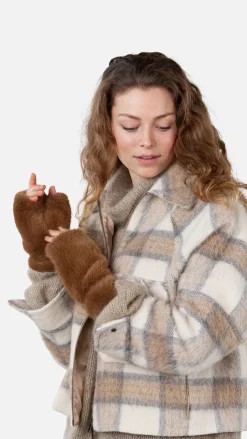 Barts Britamu Fingerless Gloves brown New