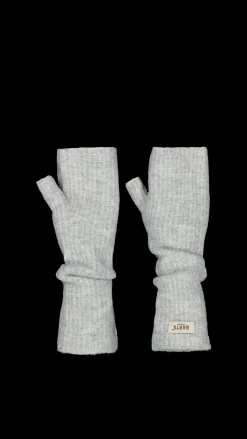 Barts Darty Fingerless Gloves heather grey New