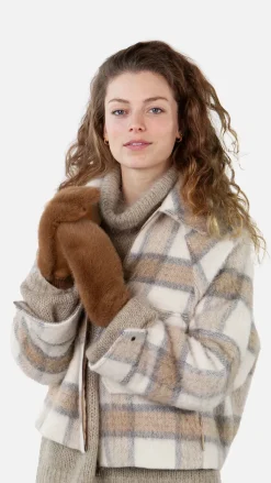 Barts Fur Mitts brown Sale