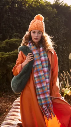 Barts Plaity Scarf pink Clearance