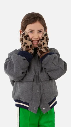 Barts Ugasu Mitts print brown New